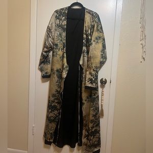 Turkish Satin Wrap Dress / Robe